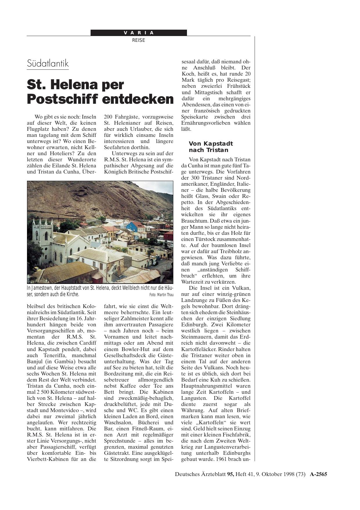 Vorschauseite 1: Südatlantik: St. Helena per Postschiff entdecken