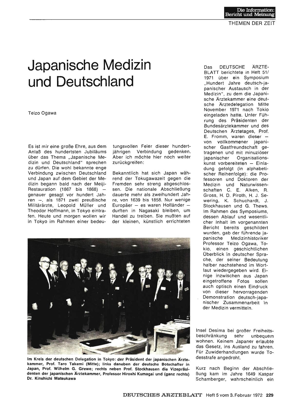 Vorschauseite 1: Japanische Medizin und Deutschland