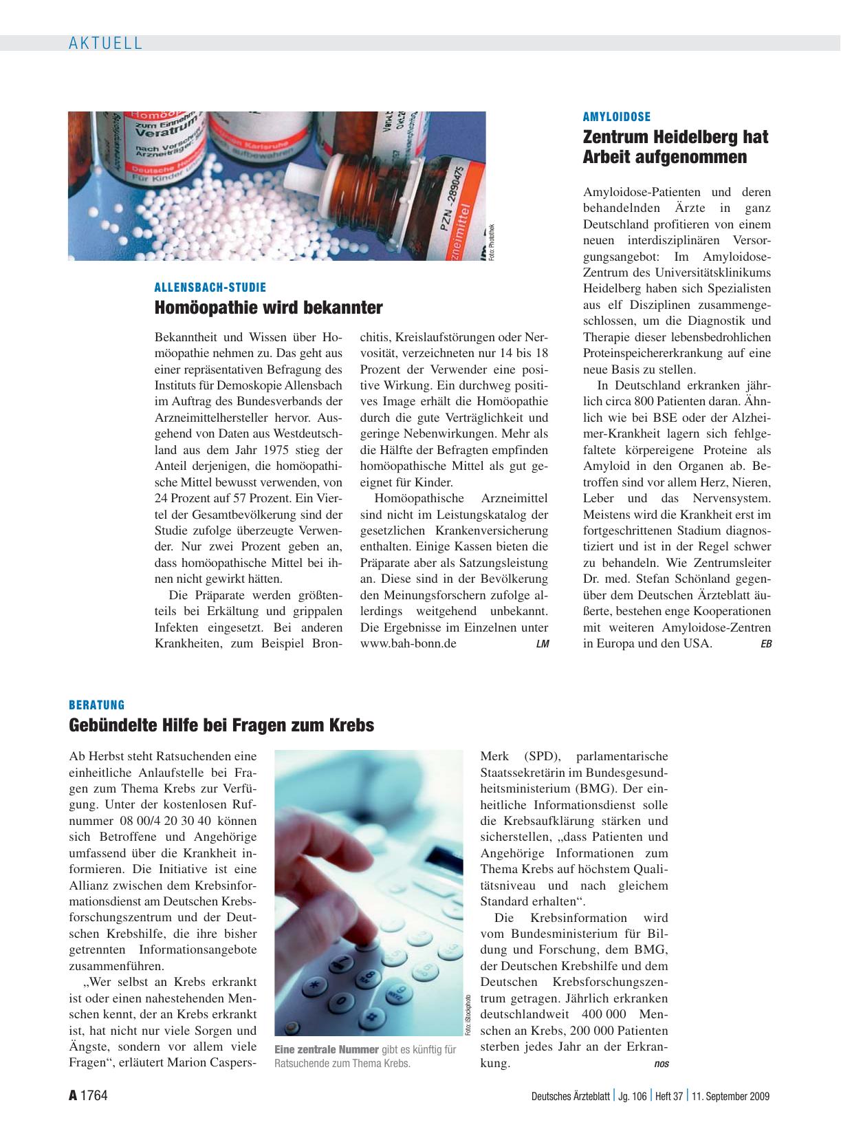 Vorschauseite 1: Amyloidose: Zentrum Heidelberg hat Arbeit aufgenommen