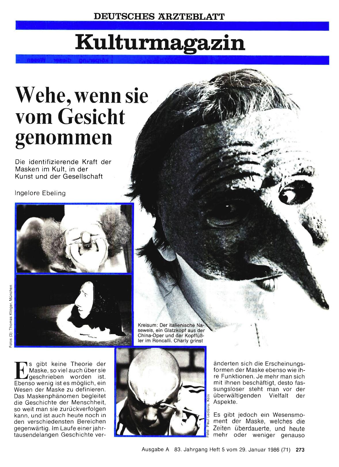 Vorschauseite 1: Wehe, wenn sie vom Gesicht genommen