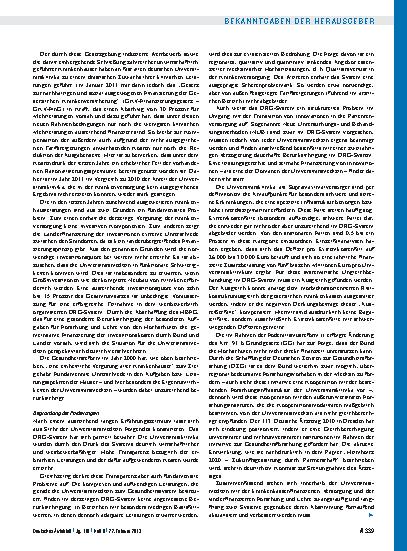Vorschauseite 3: Stellungnahme „Zukunft der deutschen Universitätsmedizin - kritische Faktoren für eine nachhaltige Entwicklung“
