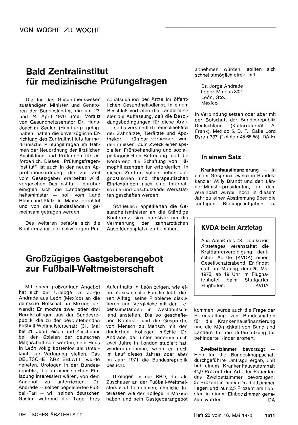 Vorschauseite 1: Großzügiges Gastgeberangebot zur Fußball-Weltmeisterschaft