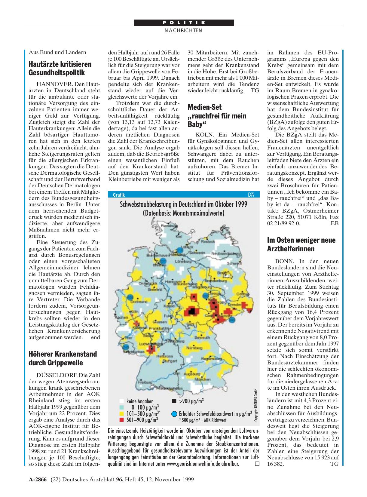 Vorschauseite 1: Im Osten weniger neue Arzthelferinnen