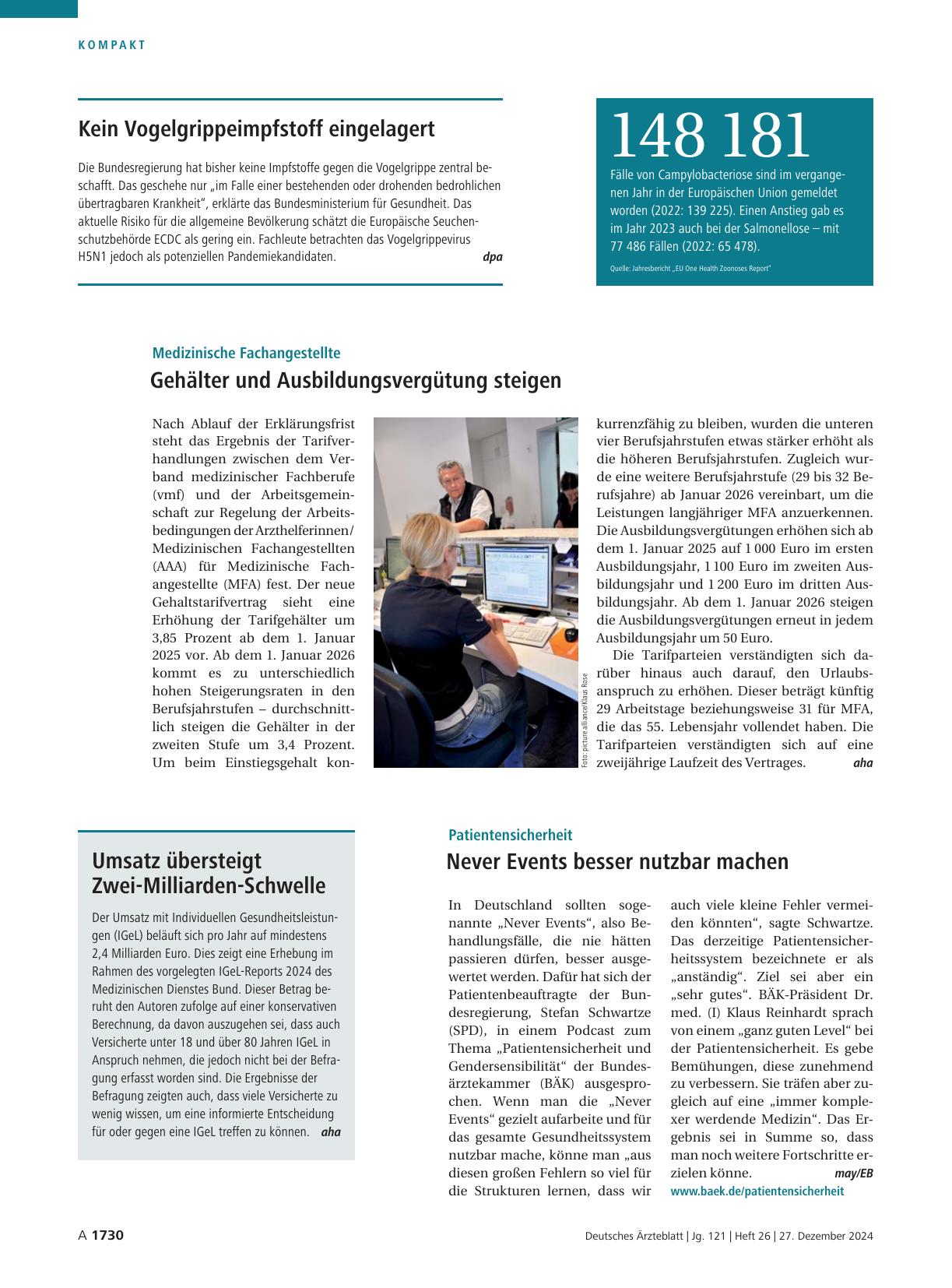 Vorschauseite 1: Umsatz übersteigt Zwei-Milliarden-Schwelle.