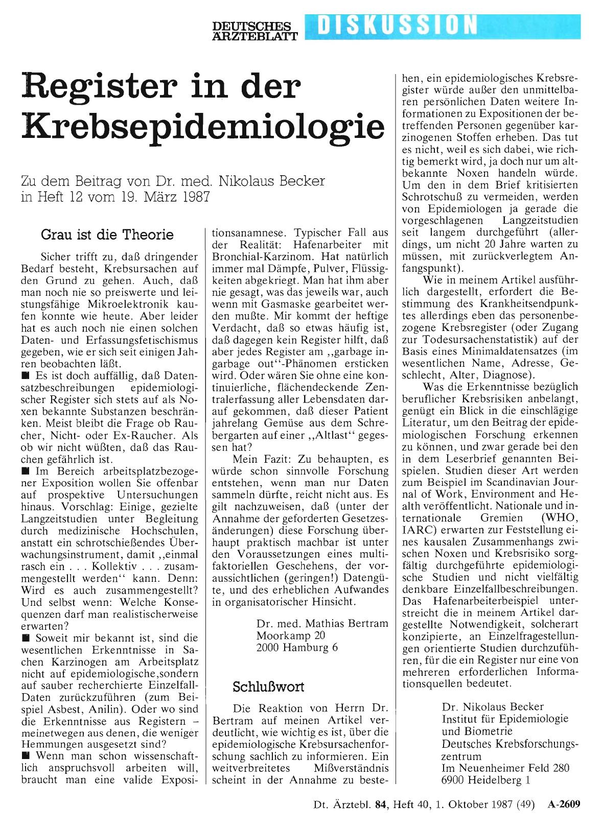 Vorschauseite 1: Register in der Krebsepidemiologie: Grau ist die Theorie