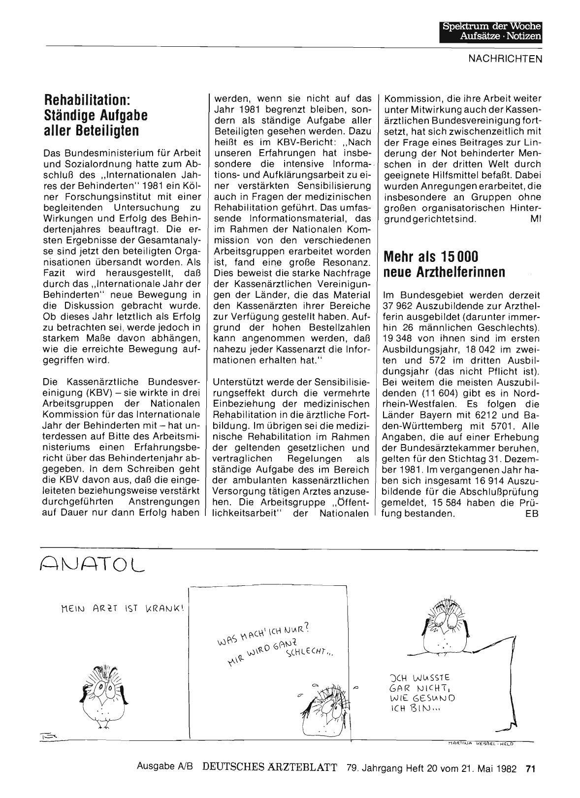 Vorschauseite 1: Mehr als 15 000 neue Arzthelferinnen