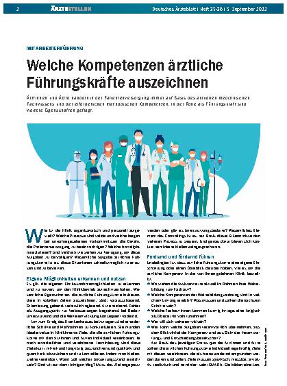 Vorschauseite 1: Mitarbeiterführung: Welche Kompetenzen ärztliche Führungskräfte auszeichnen