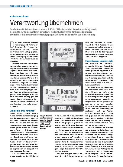Vorschauseite 1: Nationalsozialismus: Verantwortung übernehmen