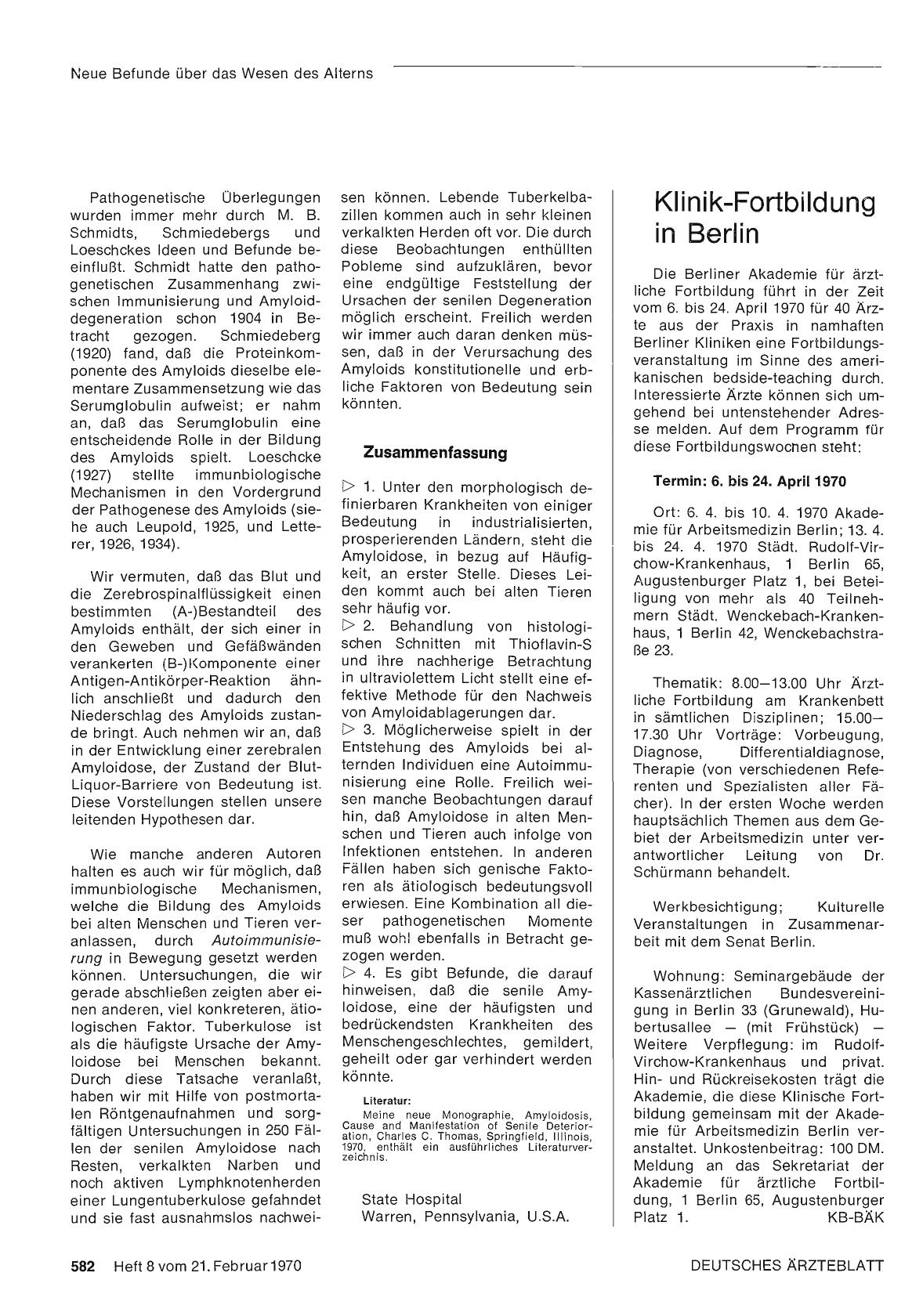 Vorschauseite 1: Klinik-Fortbildung in Berlin