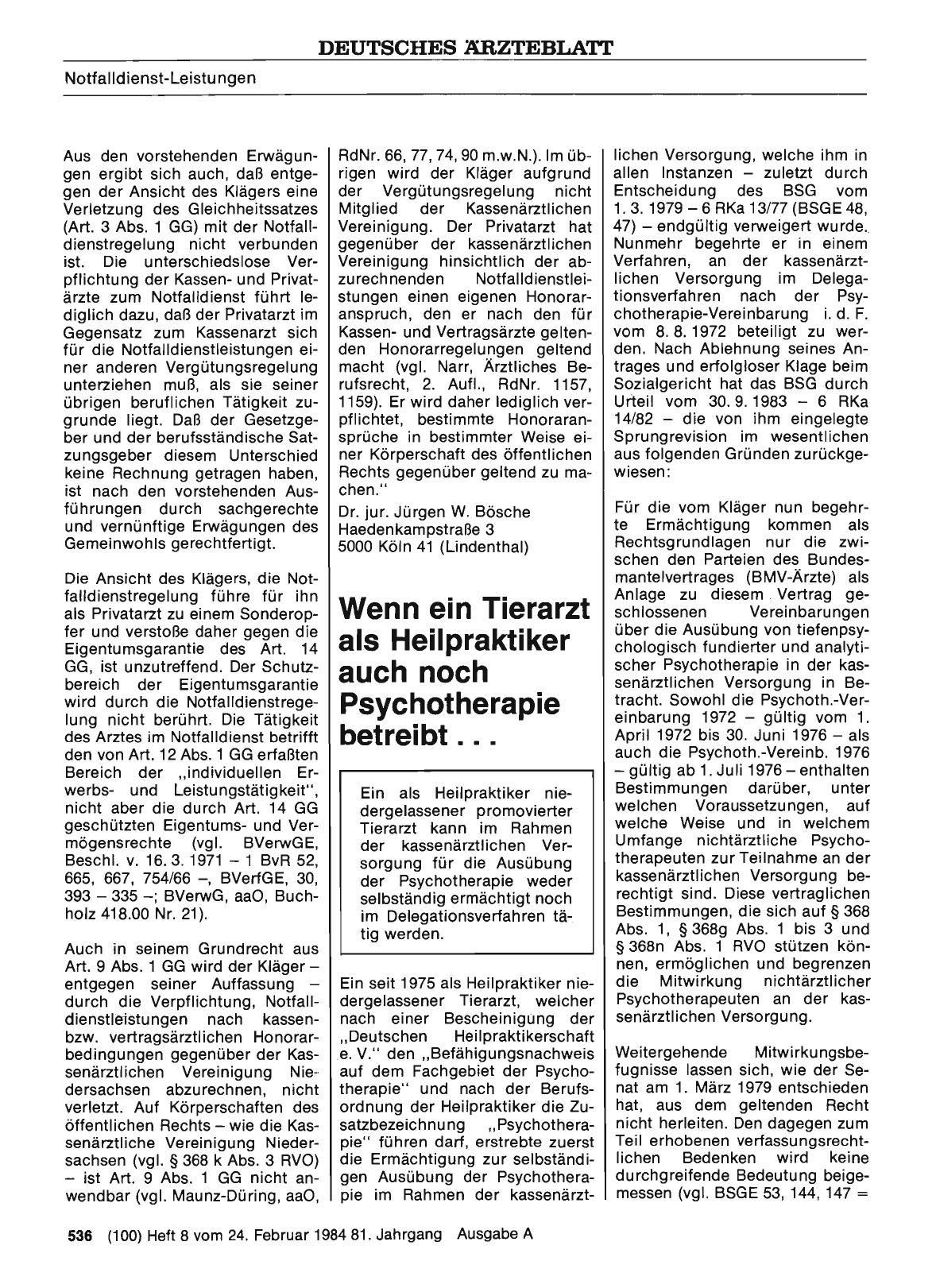 Vorschauseite 1: Wenn ein Tierarzt als Heilpraktiker auch noch Psychotherapie betreibt. ..