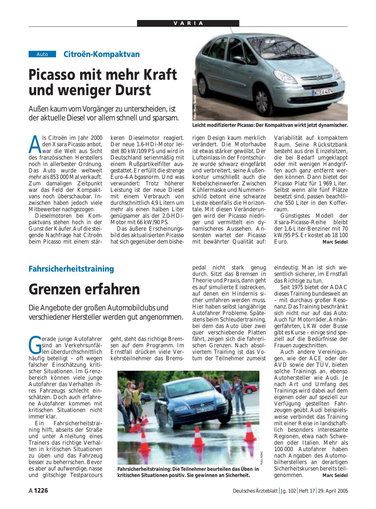 Vorschauseite 1: Citroën-Kompaktvan: Picasso mit mehr Kraft und weniger Durst