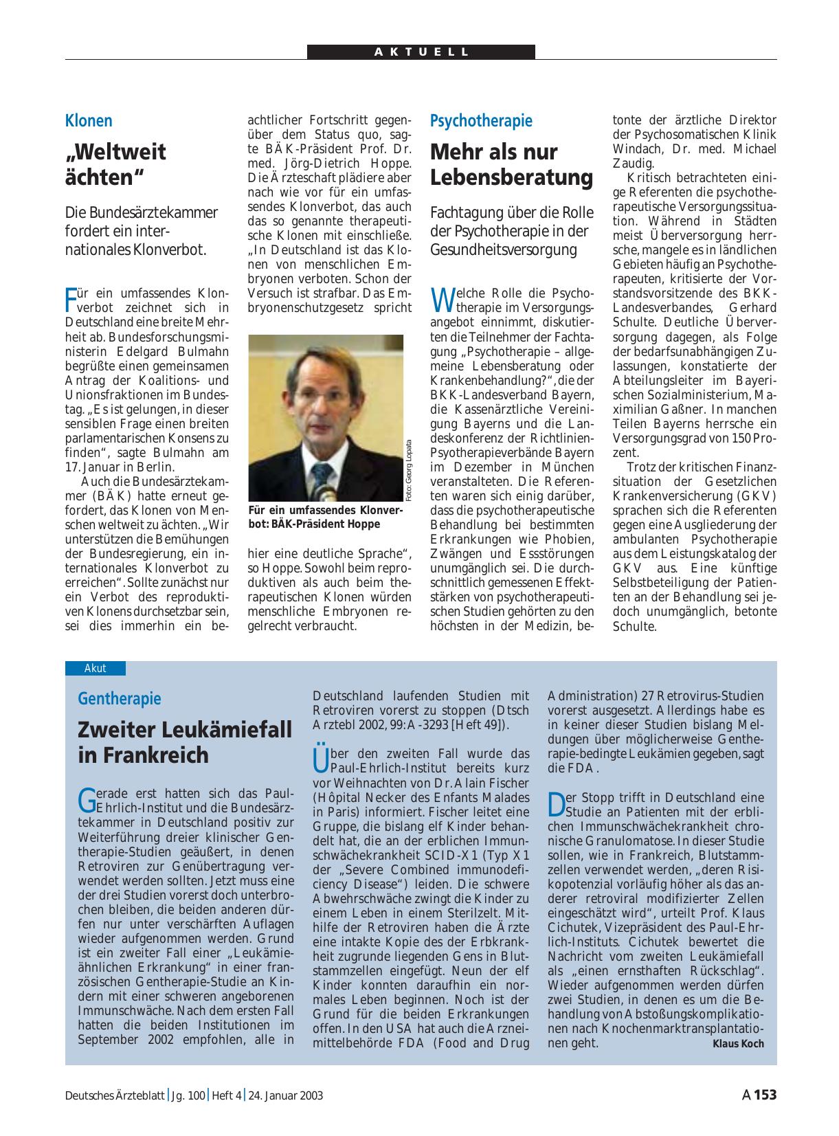Vorschauseite 1: Psychotherapie: Mehr als nur Lebensberatung