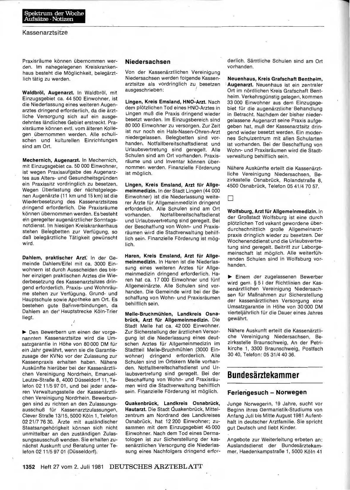 Vorschauseite 1: Bundesärztekammer