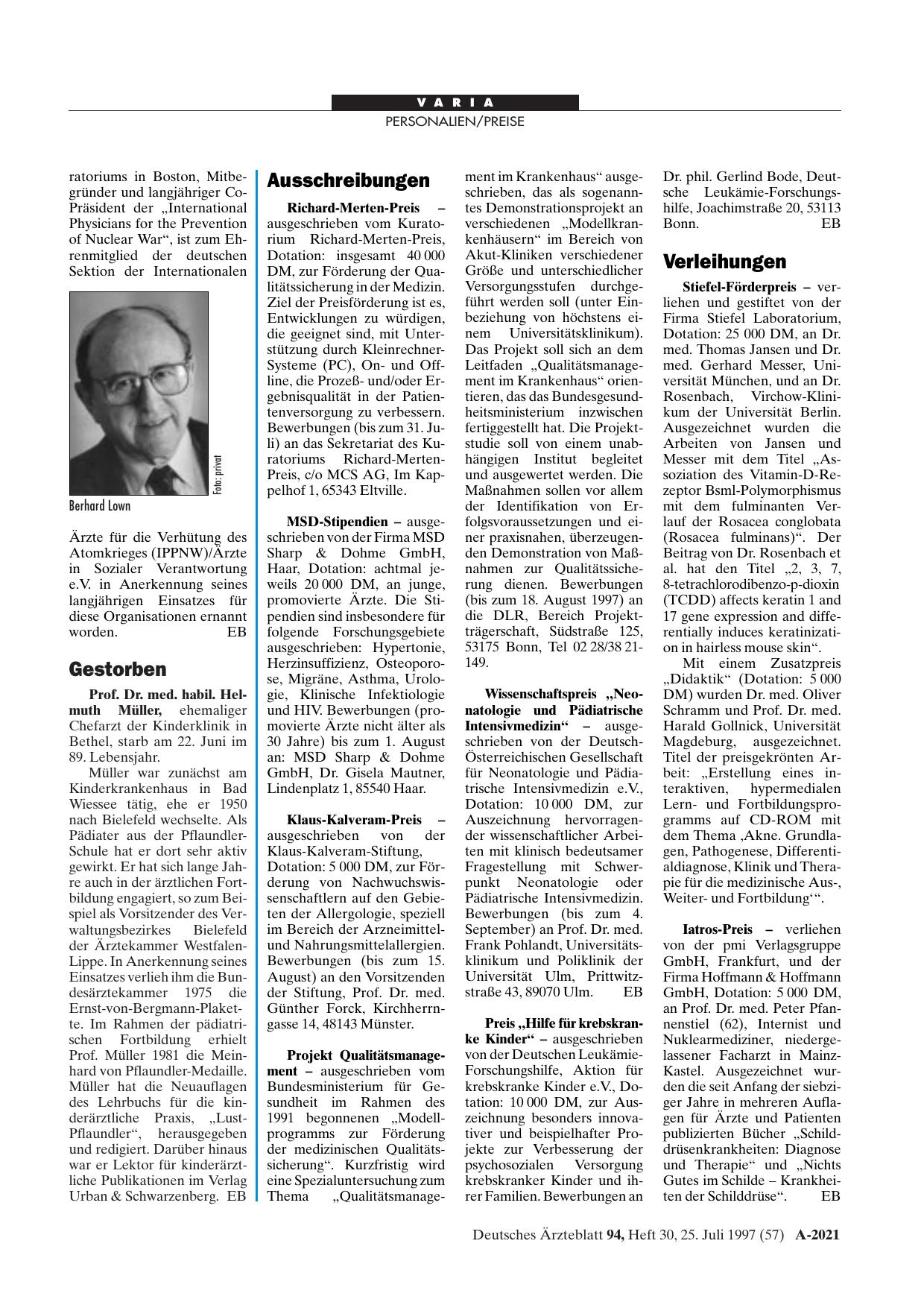 Vorschauseite 1: Gestorben
