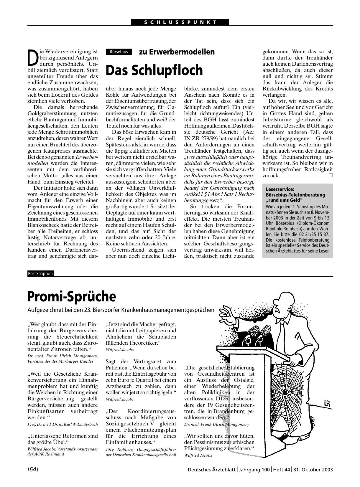Vorschauseite 1: Börsebius zu Erwerbermodellen: Das Schlupfloch