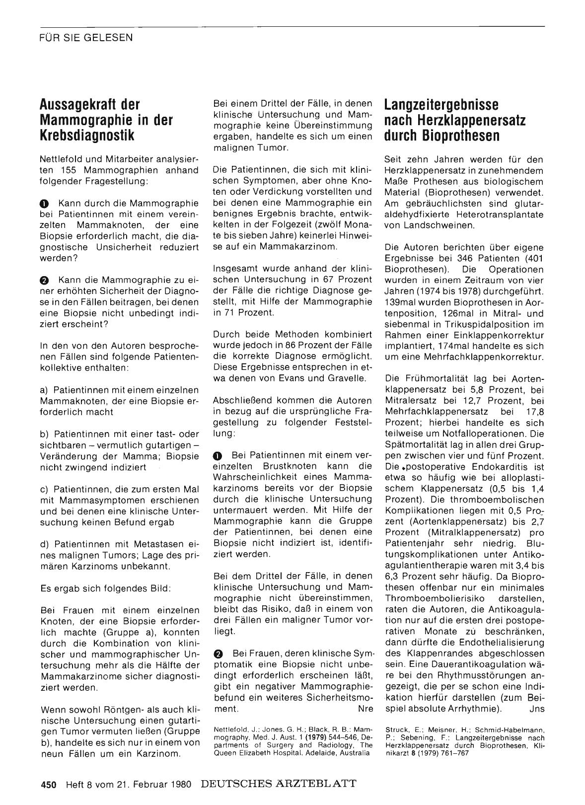 Vorschauseite 1: Langzeitergebnisse nach Herzklappenersatz durch Bioprothesen