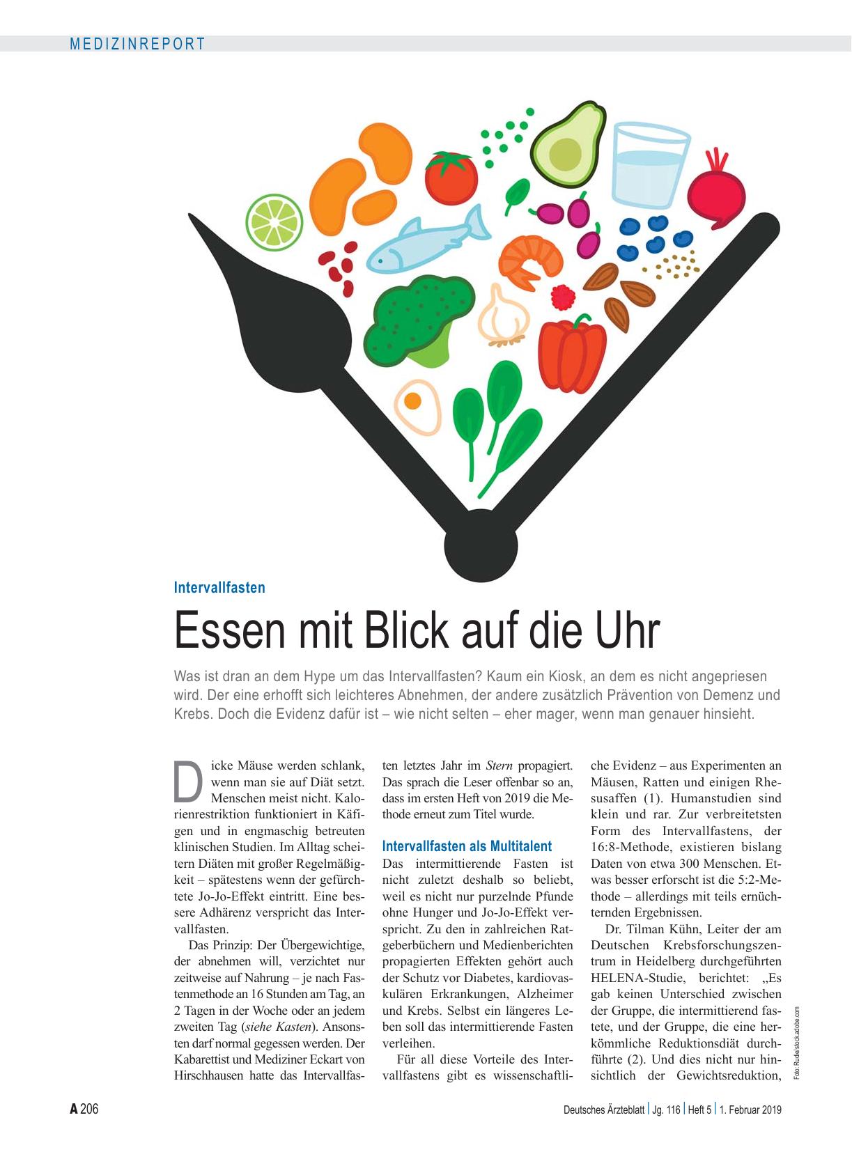 Vorschauseite 1: Intervallfasten: Essen mit Blick auf die Uhr