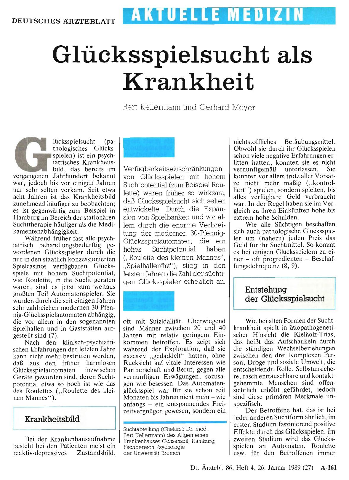 Vorschauseite 1: Glücksspielsucht als Krankheit