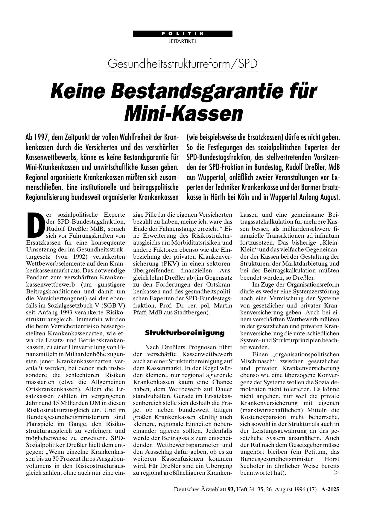Vorschauseite 1: Kassen müssen Bedarfsrechnung prüfen