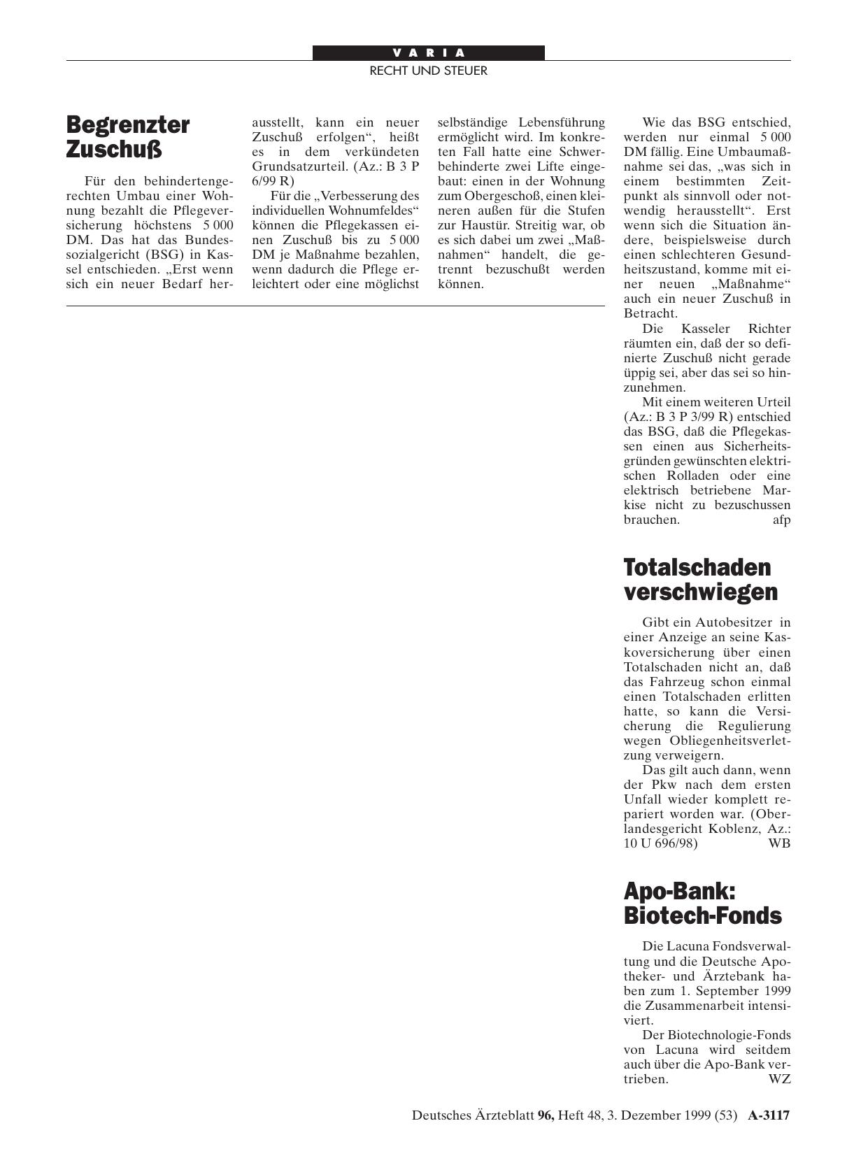 Vorschauseite 1: Totalschaden verschwiegen