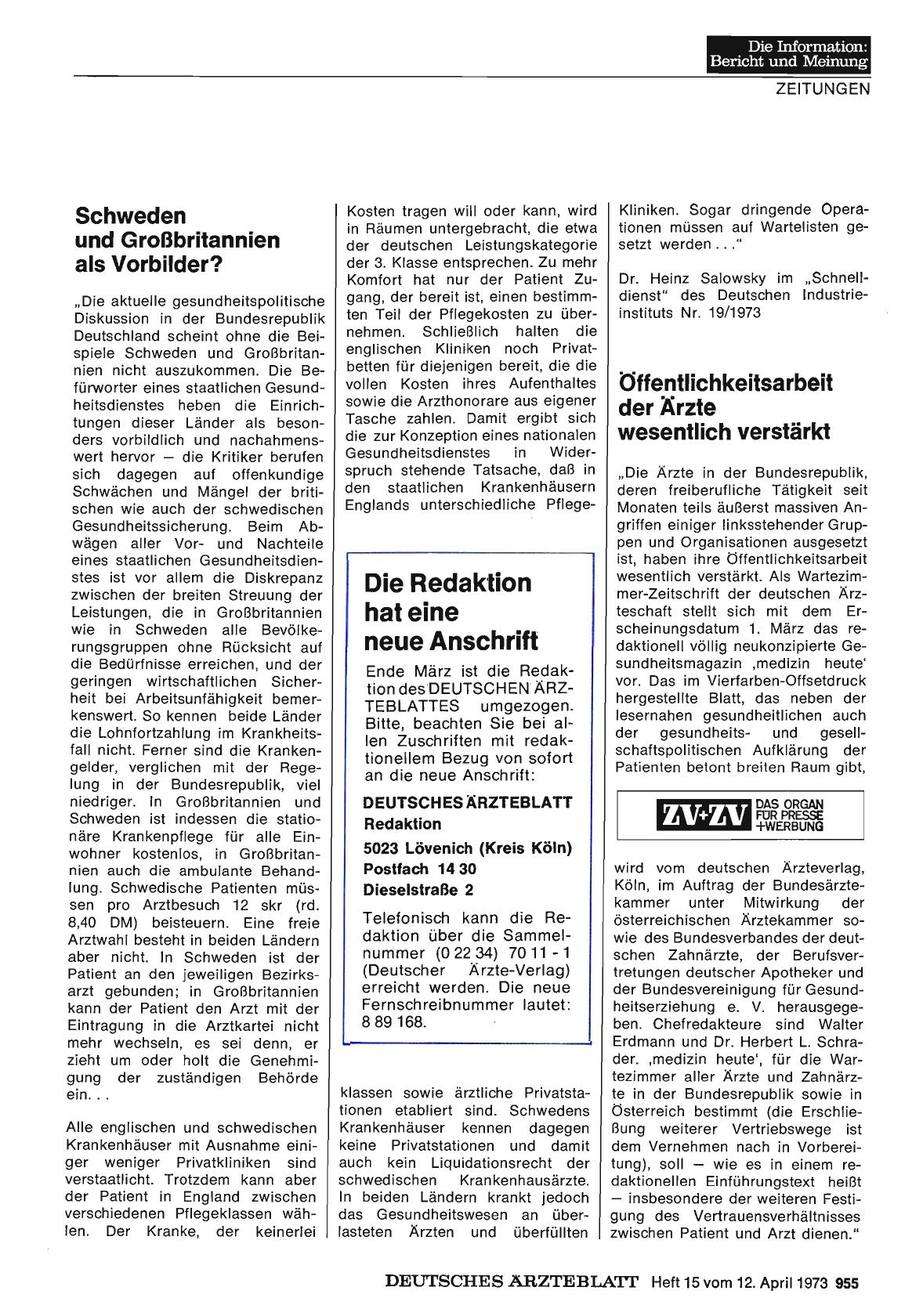 Vorschauseite 1: Öffentlichkeitsarbeit der Ärzte wesentlich verstärkt