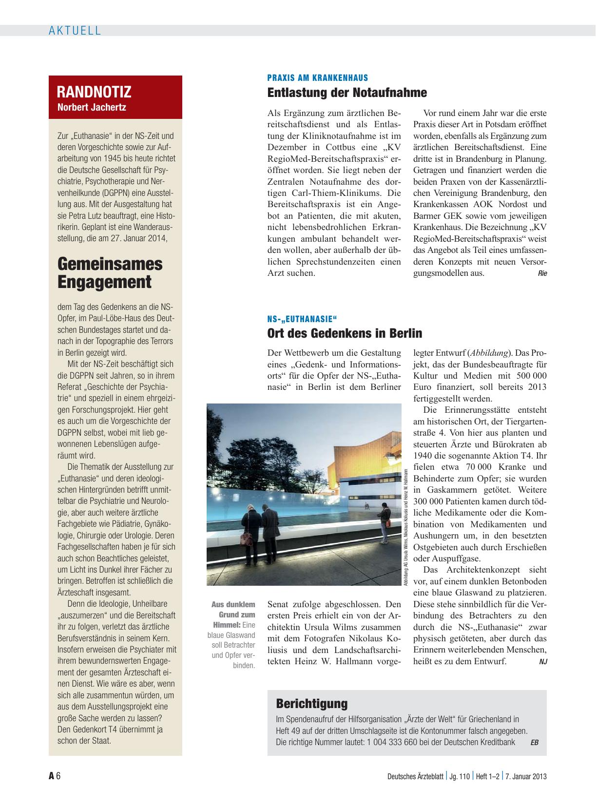 Vorschauseite 1: Praxis am Krankenhaus: Entlastung der Notaufnahme