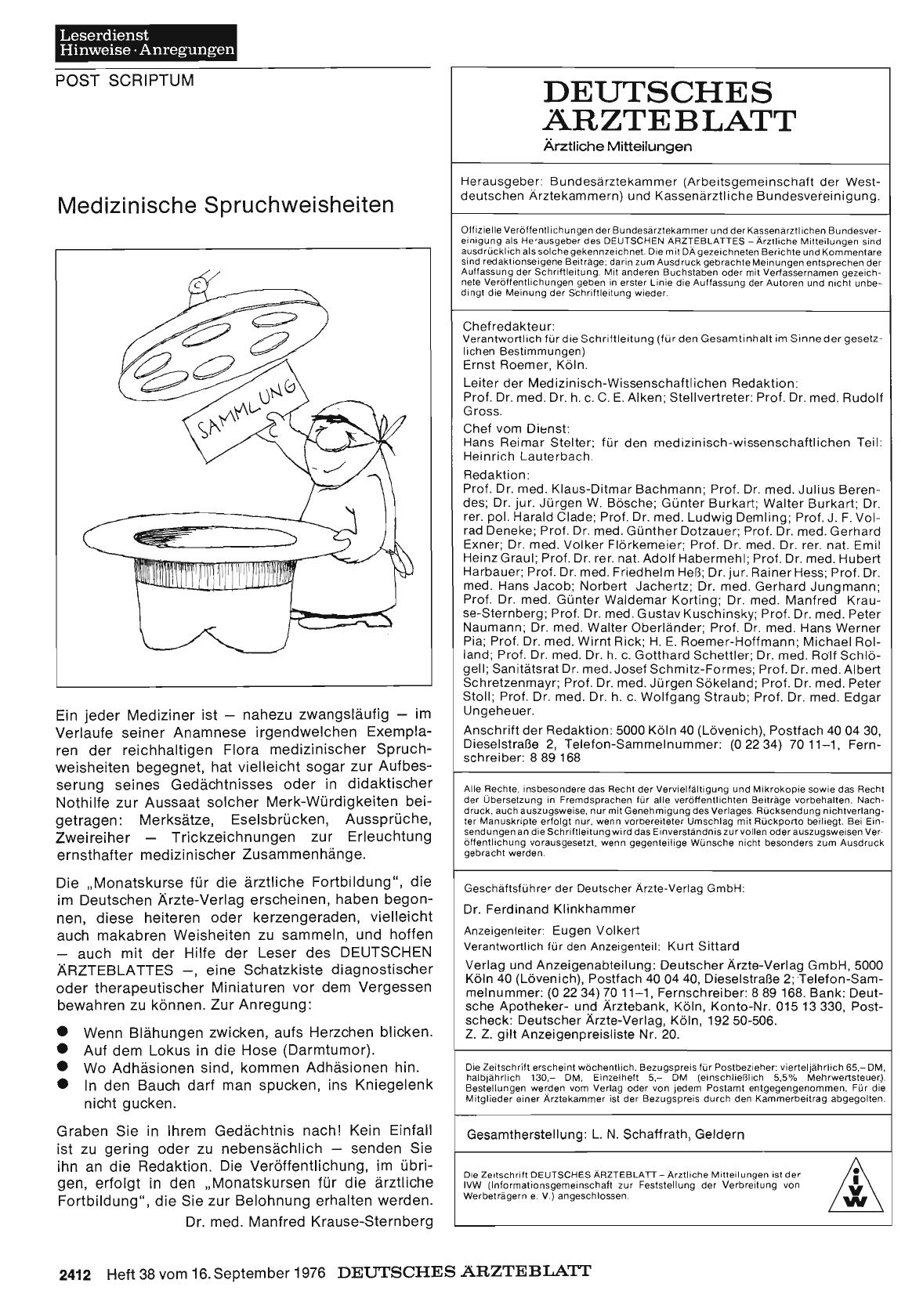 Vorschauseite 1: Medizinische Spruchweisheiten