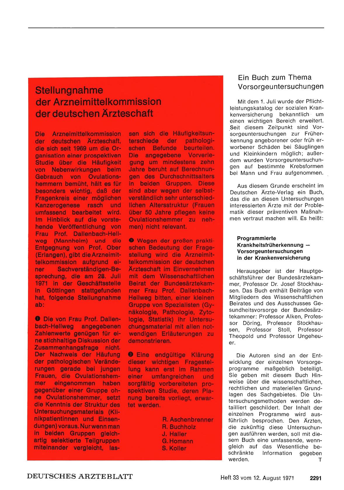 Vorschauseite 1: Ein Buch zum Thema Vorsorgeuntersuchungen