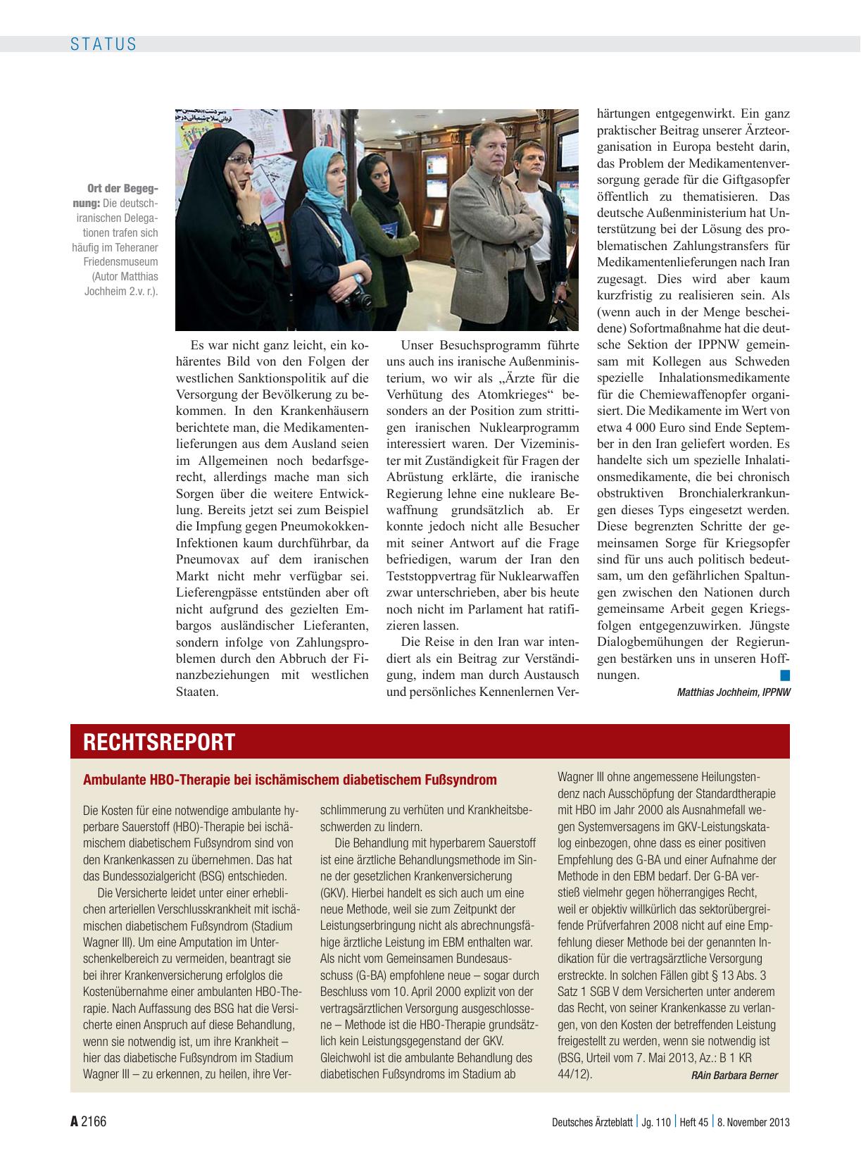 Vorschauseite 1: Ambulante HBO-Therapie bei ischämischem diabetischem Fußsyndrom