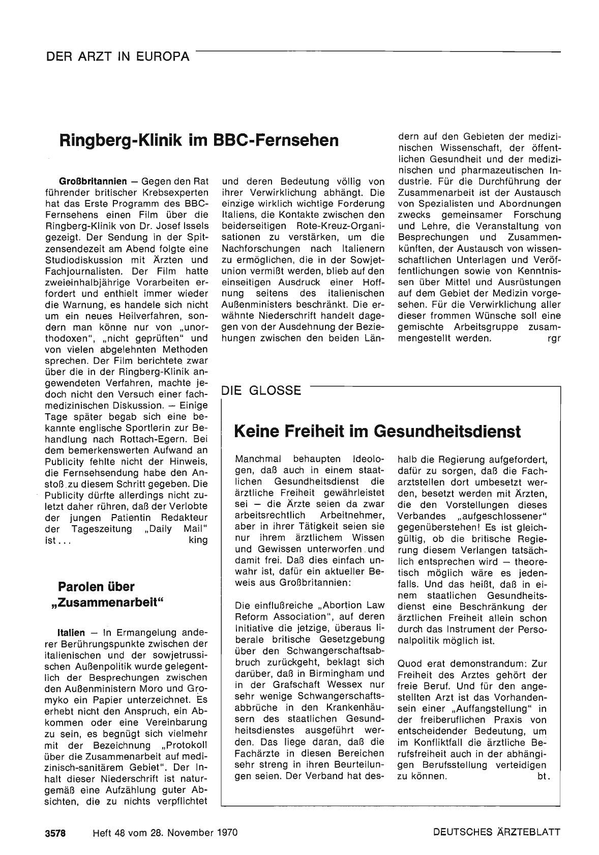 Vorschauseite 1: Parolen über „Zusammenarbeit"