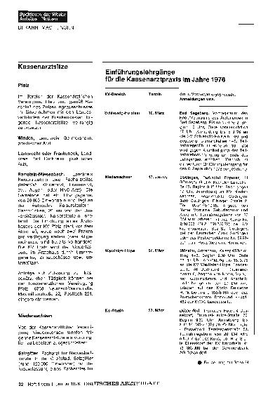 Vorschauseite 1: Kassenarztsitze