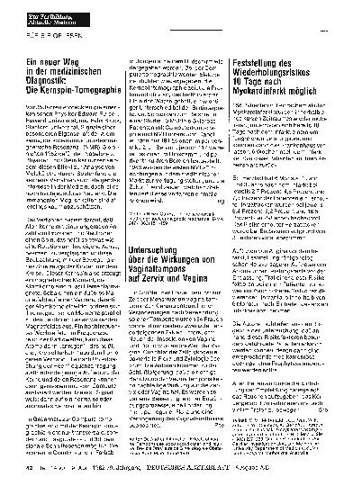 Vorschauseite 1: Untersuchung über die Wirkungen von Vaginaltampons auf Zervix und Vagina