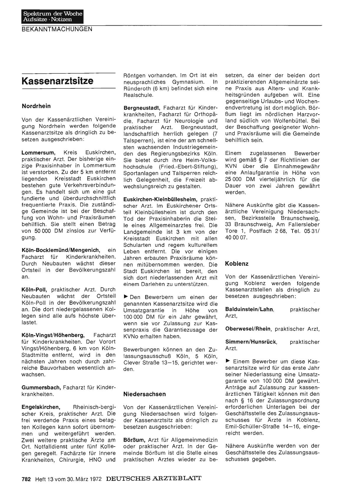 Vorschauseite 1: Kassenarztsitze