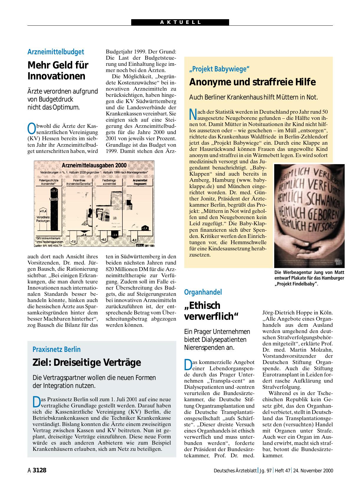 Vorschauseite 1: Praxisnetz Berlin: Ziel - Dreiseitige Verträge