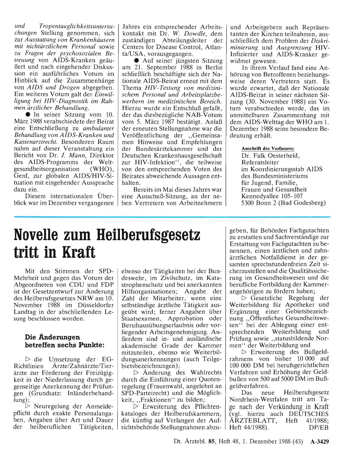 Vorschauseite 1: Novelle zum Heilberufsgesetz tritt in Kraft