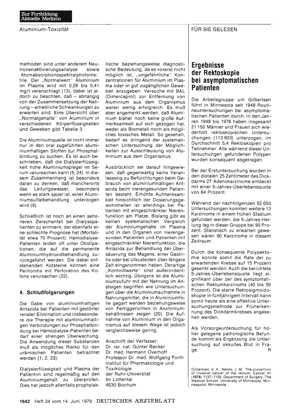 Vorschauseite 1: Ergebnisse der Rektoskopie bei asymptomatischen Patienten