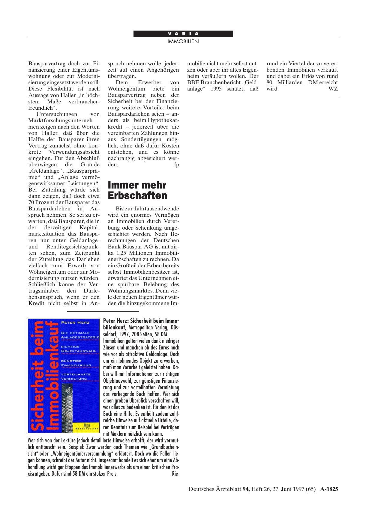 Vorschauseite 1: Immer mehr Erbschaften