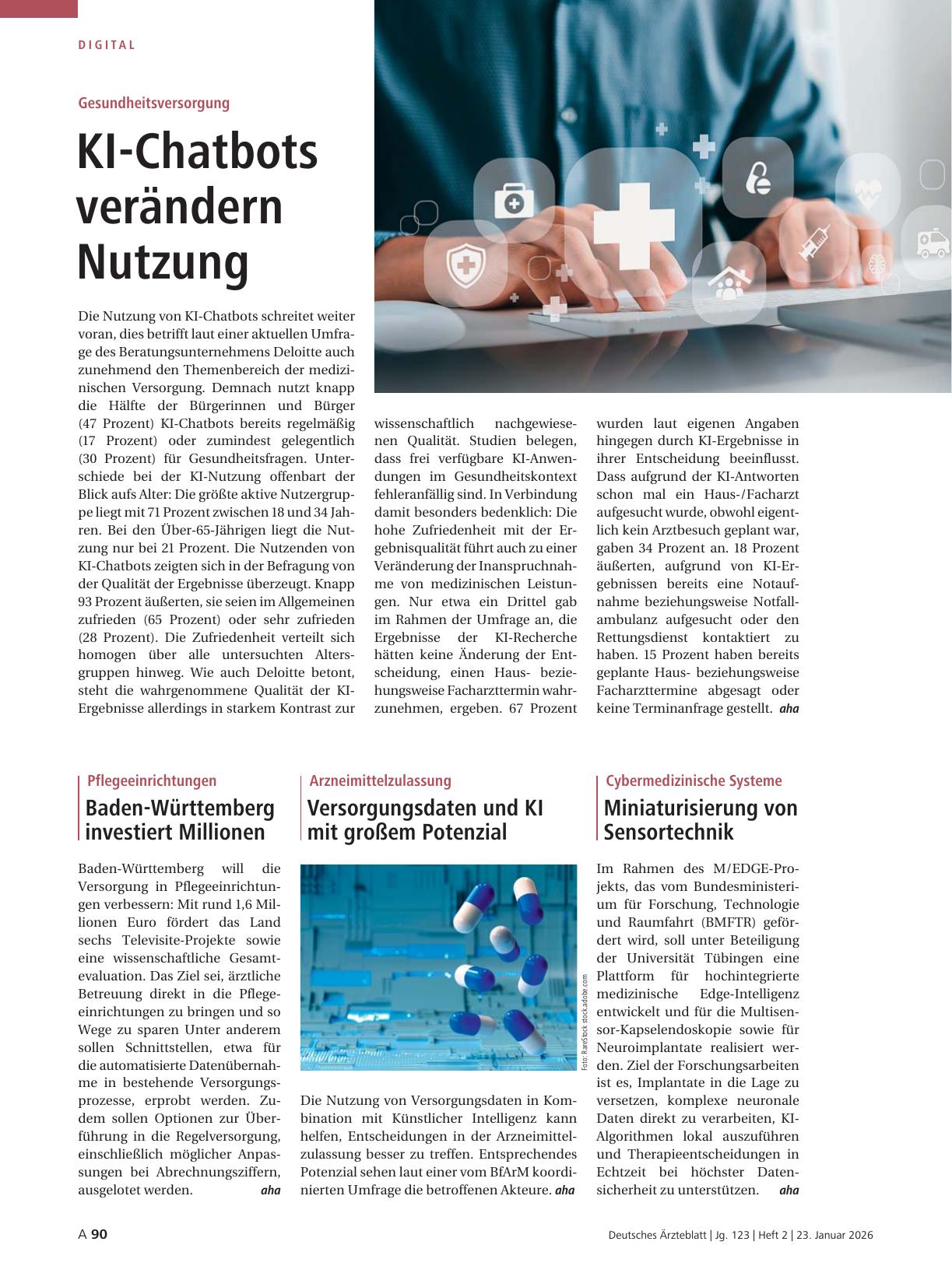 Vorschauseite 1: Arzneimittelzulassung: Versorgungsdaten und KI mit großem Potenzial