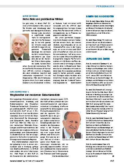 Vorschauseite 1: Namen und Nachrichten