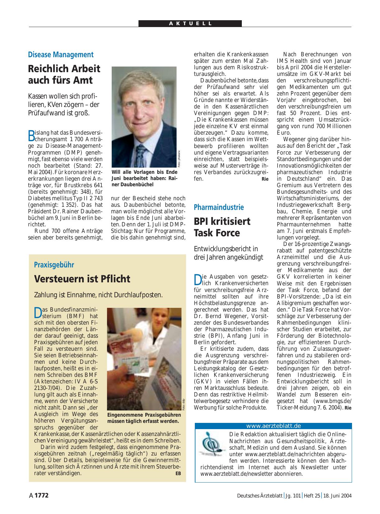Vorschauseite 1: Pharmaindustrie: BPI kritisiert Task Force