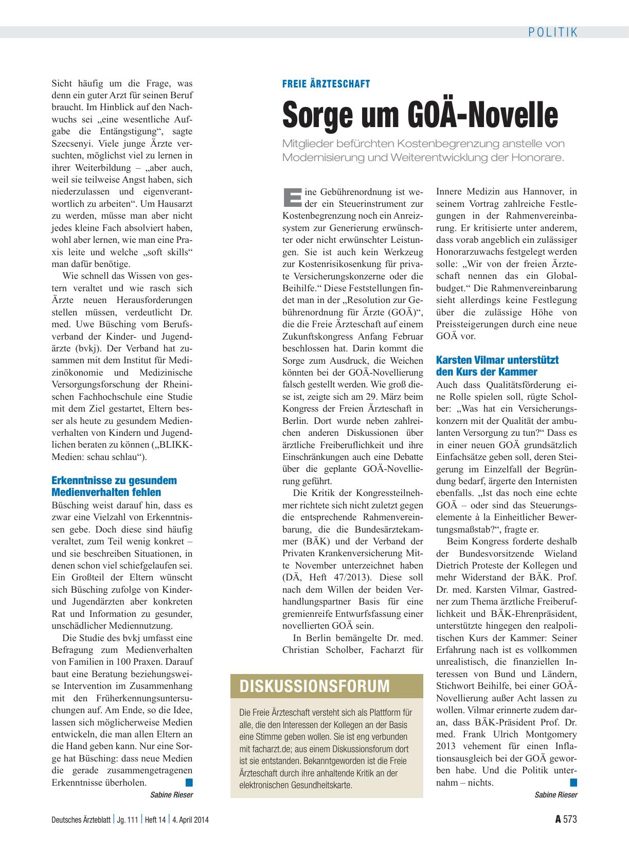 Vorschauseite 3: KBV-Versorgungsmesse: Gute Ideen aus allen Regionen