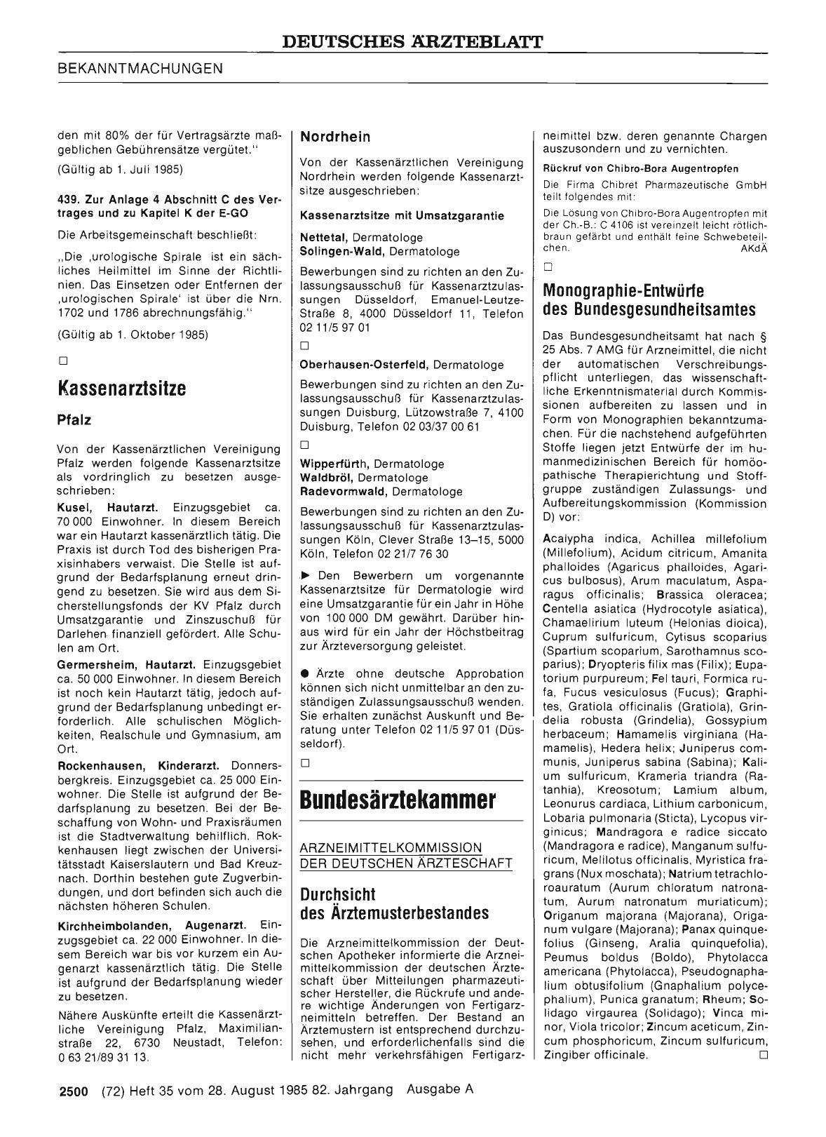 Vorschauseite 1: Kassenarztsitze