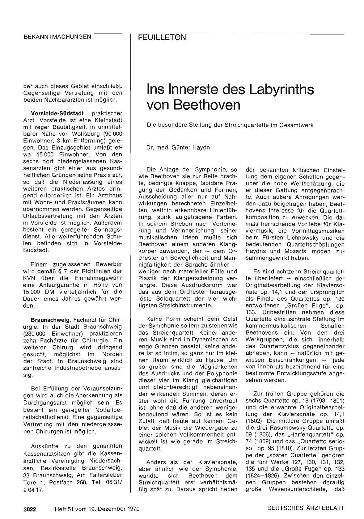 Vorschauseite 1: Ins Innerste des Labyrinths von Beethoven