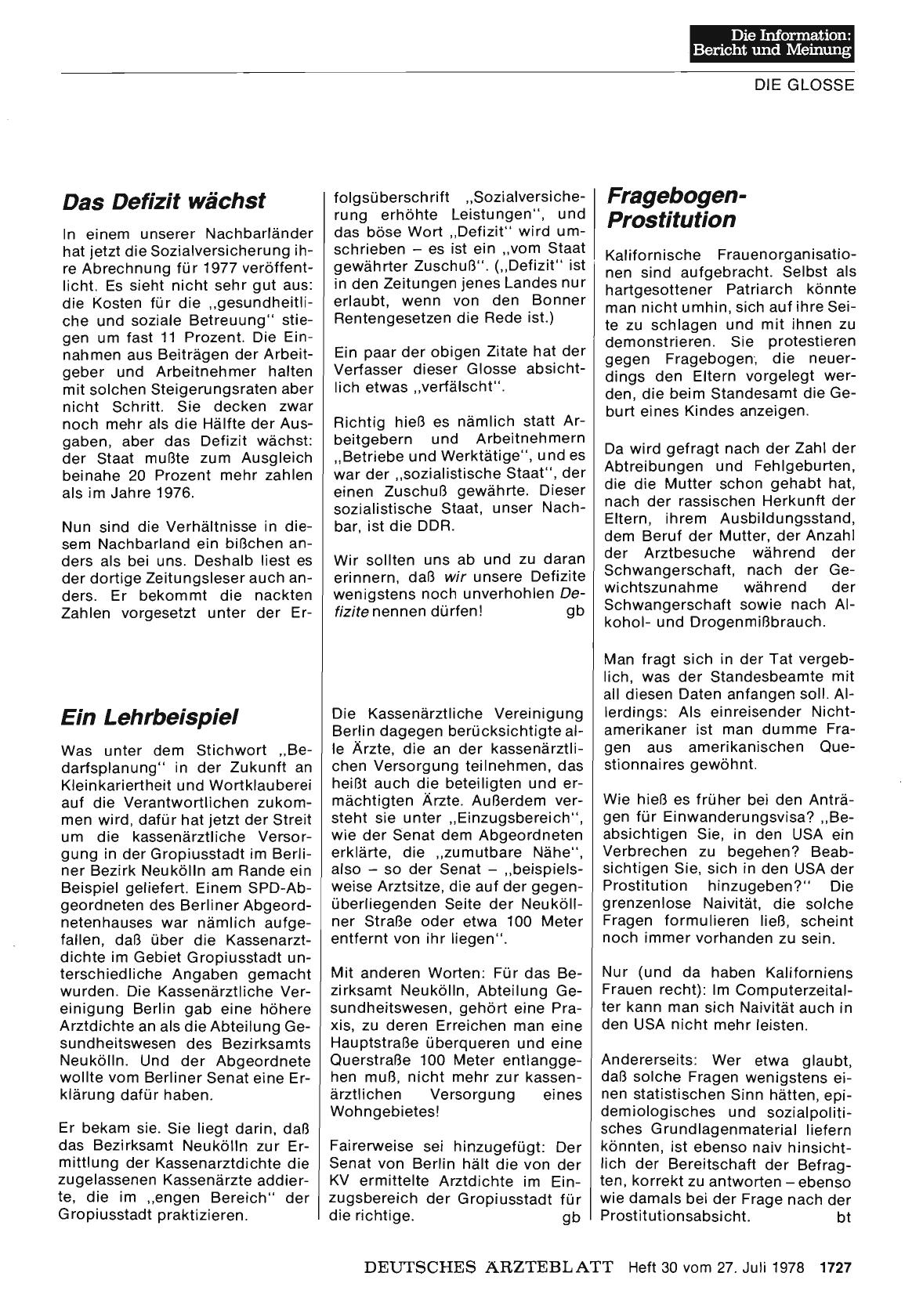 Vorschauseite 1: Das Defizit wächst
