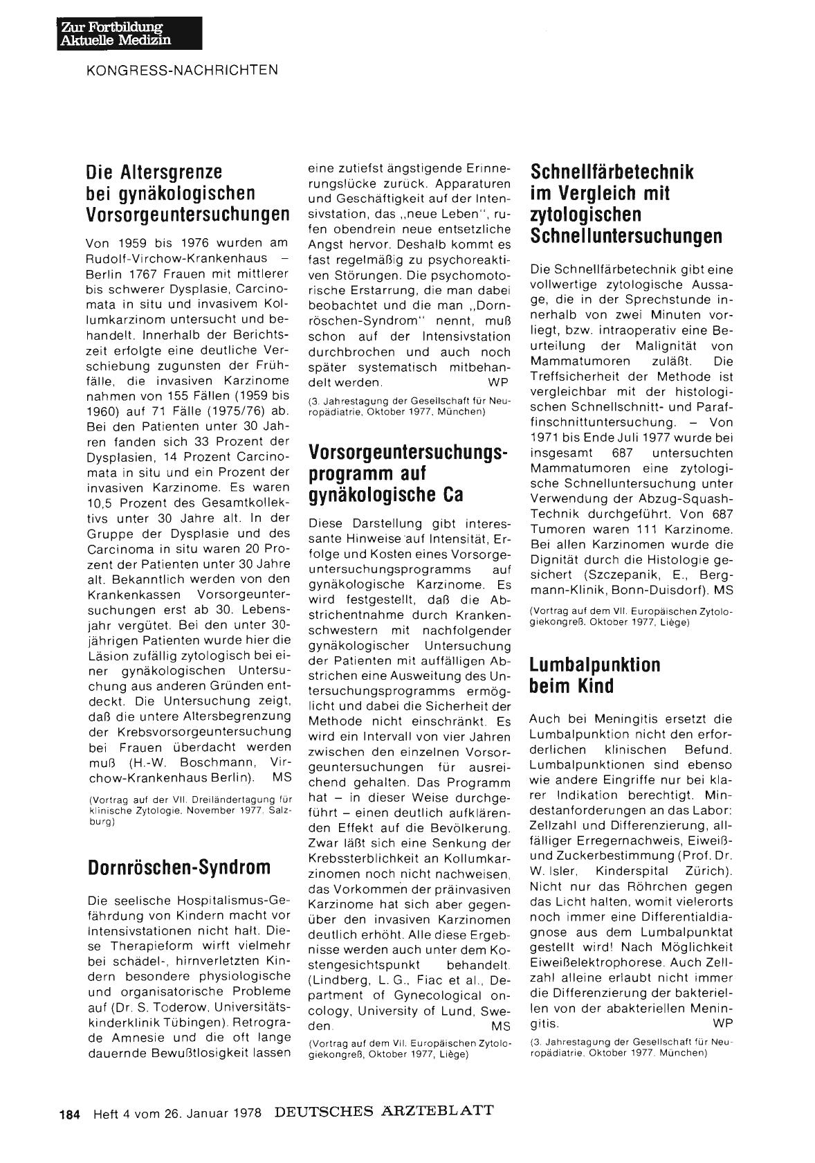 Vorschauseite 1: Lumbalpunktion beim Kind