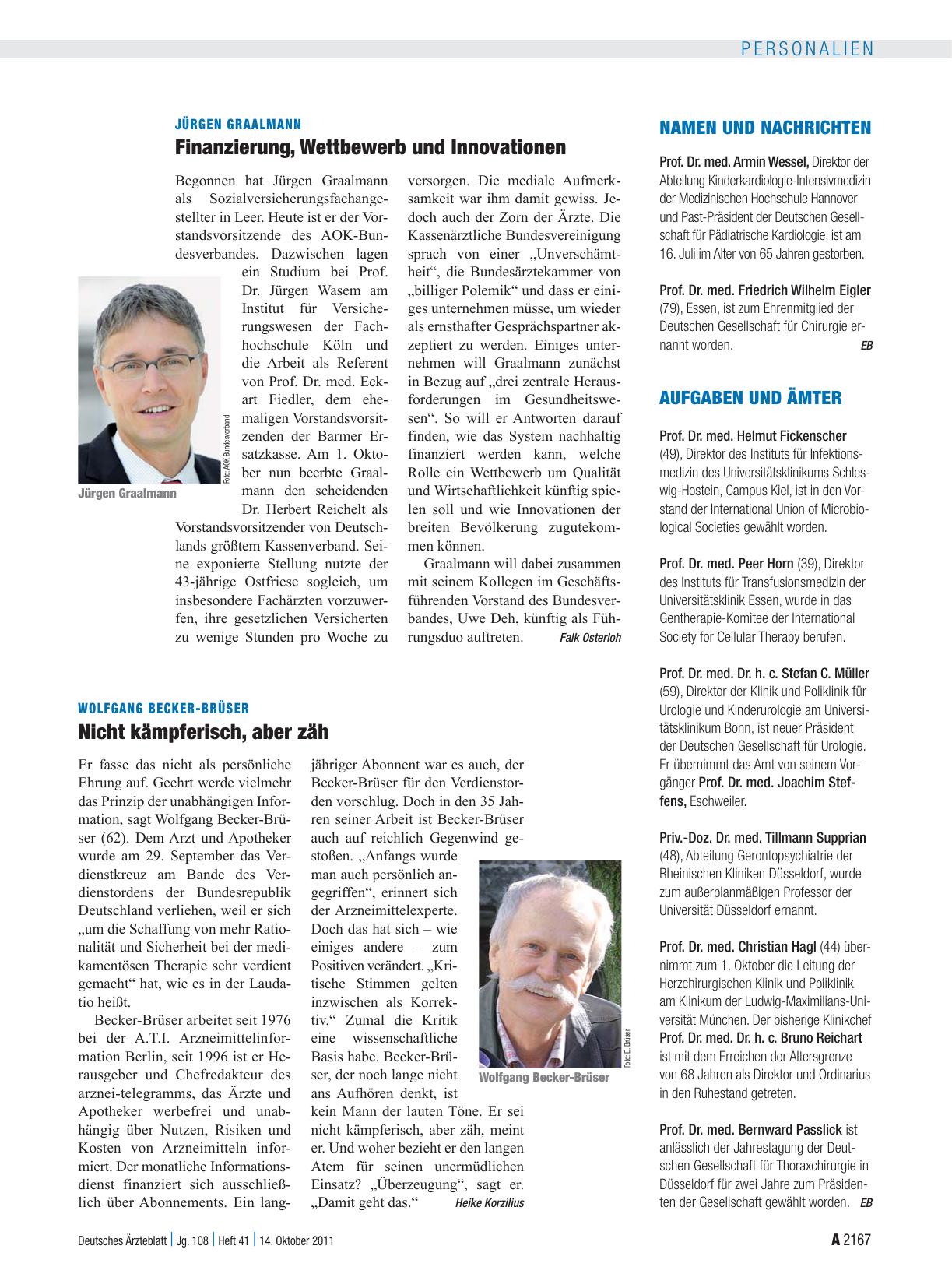 Vorschauseite 1: Namen und Nachrichten