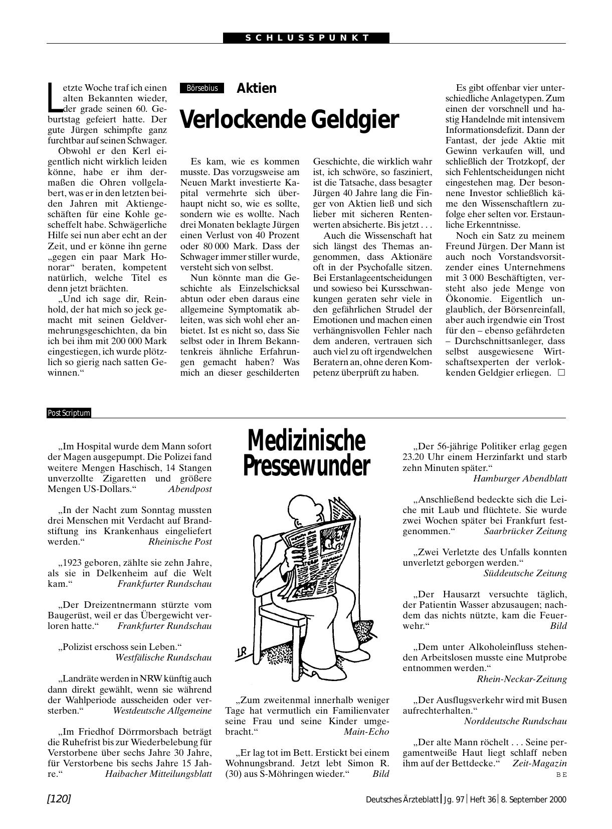 Vorschauseite 1: Medizinische Pressewunder