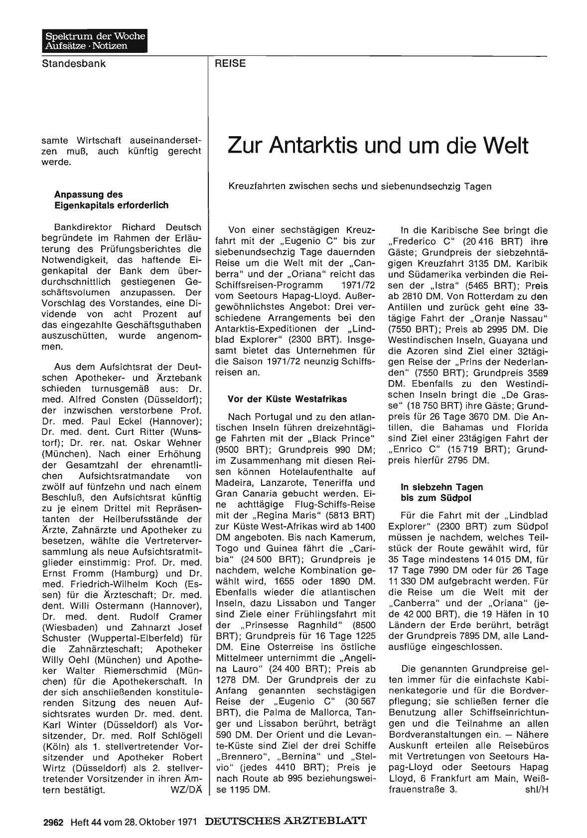 Vorschauseite 1: Zur Antarktis und um die Welt