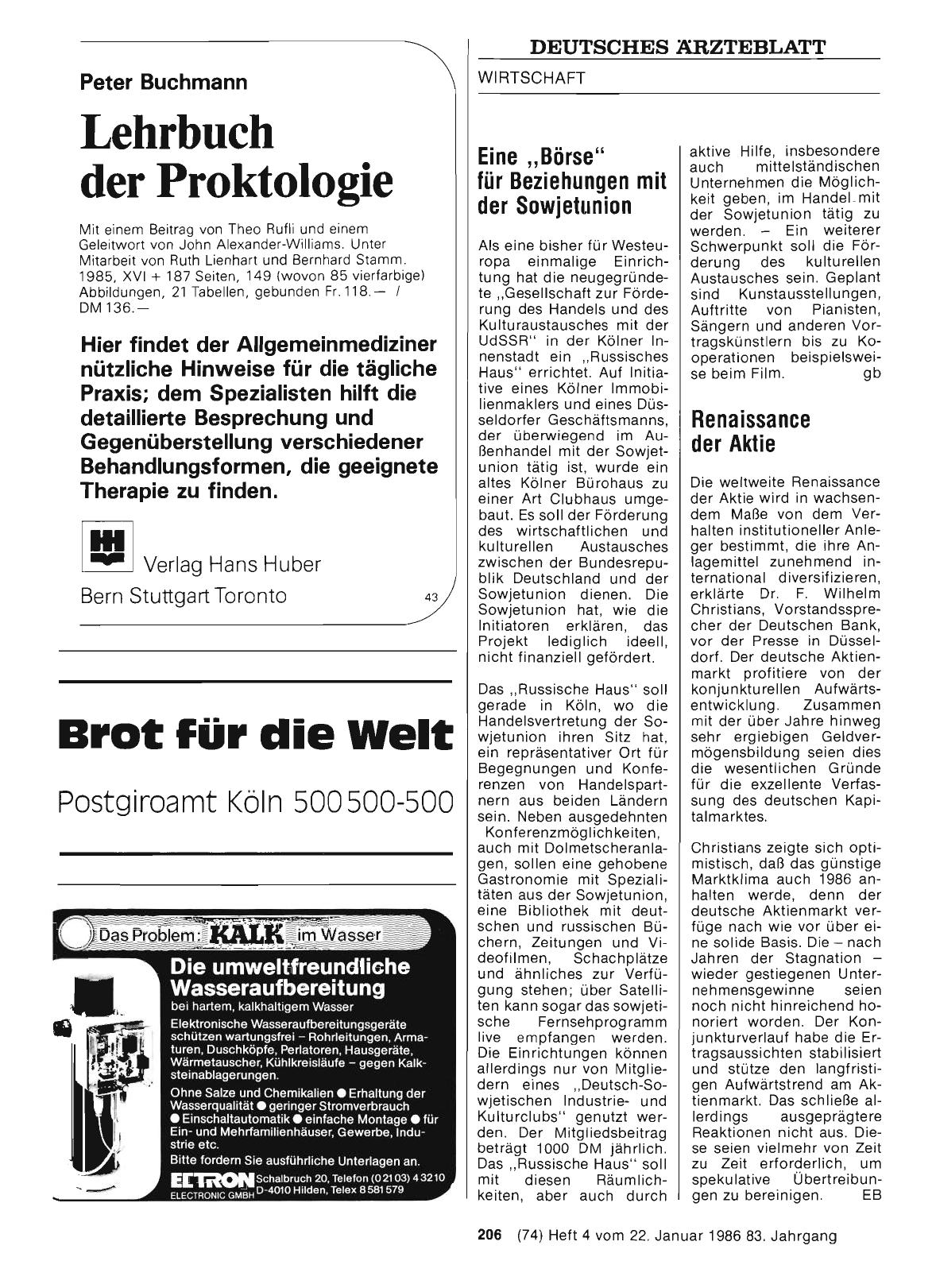 Vorschauseite 1: Eine „Börse“ für Beziehungen mit der Sowjetunion