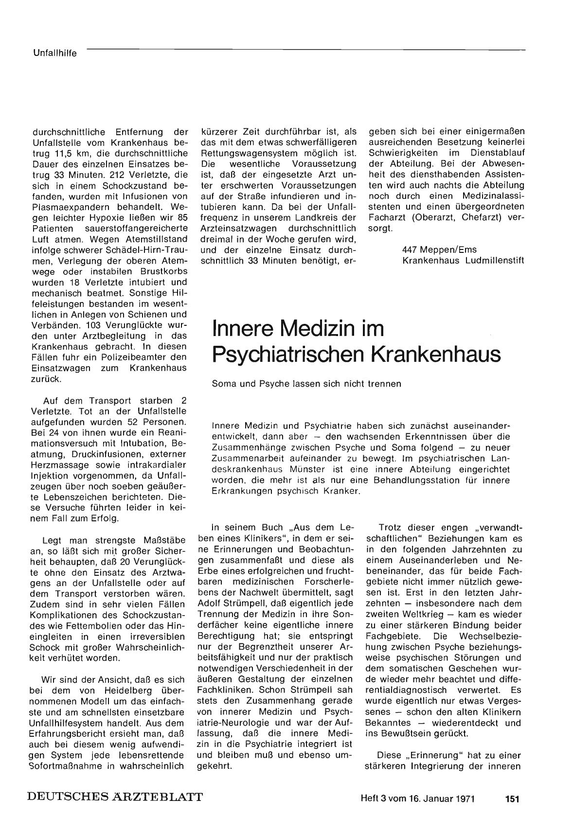 Vorschauseite 1: Innere Medizin im Psychiatrischen Krankenhaus